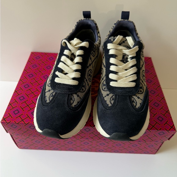 Tory Burch T Monogram Good Luck Trainer Sneakers - Picture 7 of 10
